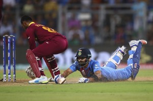 Kohli, though, made the most of it and added a 66-run partnership with Ajinkya Rahane - a stand built on plenty of twos into the outfield.