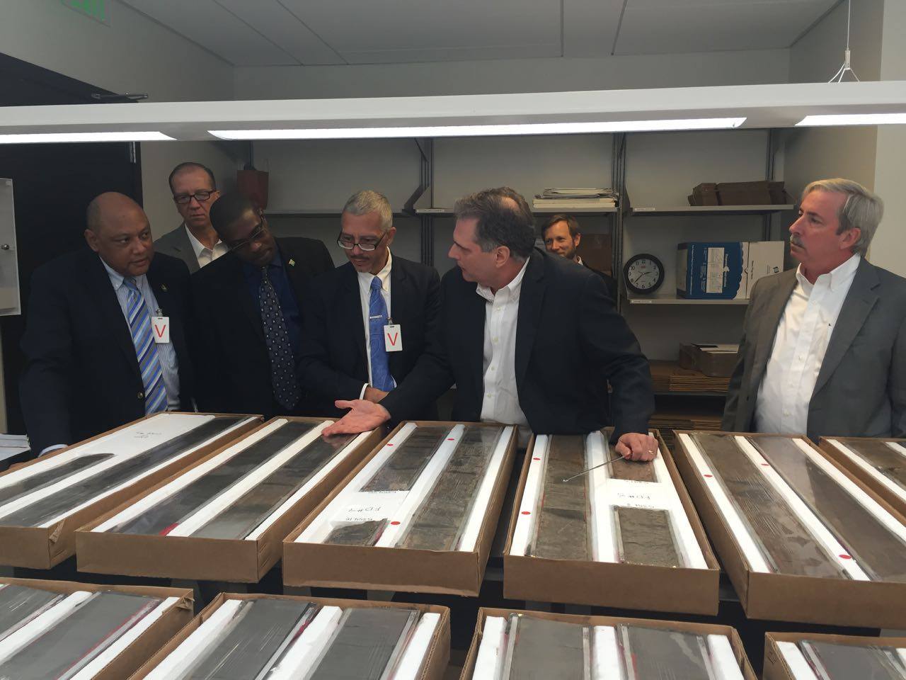 Government officials visit Exxon Mobil Campus in Houston, Texas