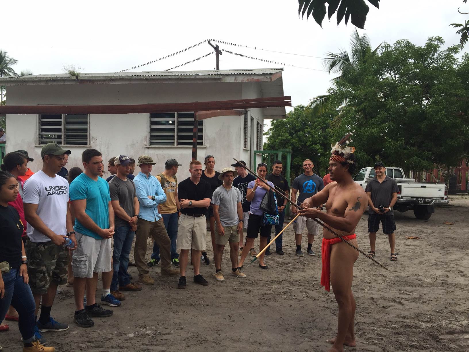 American Students and locals Exchange Culture
