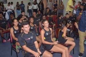 The players at a simple farewell ceremony on Wednesday afternoon at the Georgetown Club