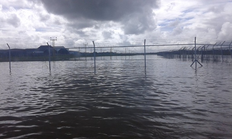 Piarco under floodwater