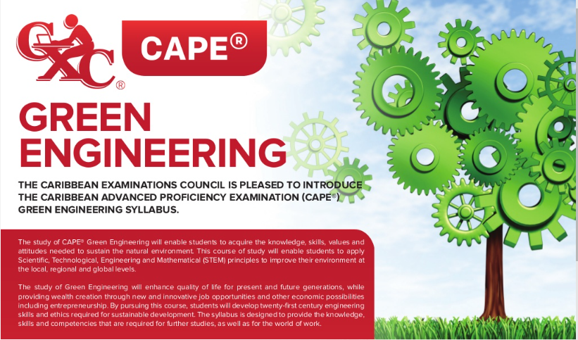 CXC to launch new CAPE subject; Green Engineering