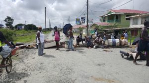 Sophia residents block main access road