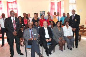 Commissioner General, Mr. Godfrey Statia and Senior Officials with Staff