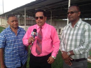 From right: President of Chamber, Mohamed Rafeek, Coordinator, Tajpaul Adjodhea and Chamber rep.