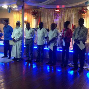 Members of the cops and faith organization in Berbice with their certificates