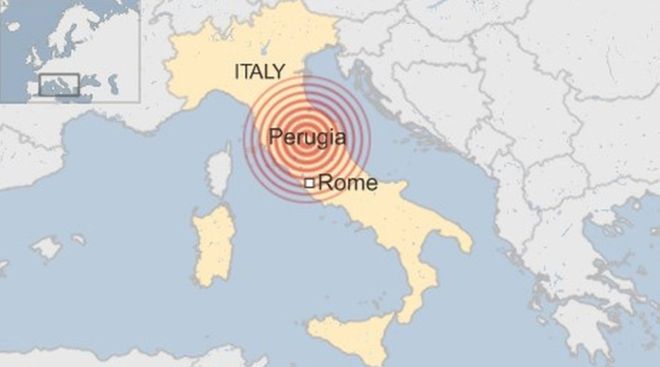 Earthquake strikes central Italy