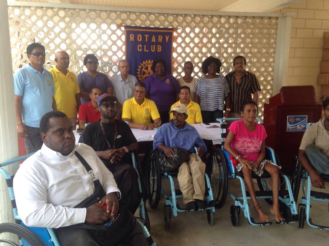 Over 40 Berbicians receive wheelchairs from Rotary Club