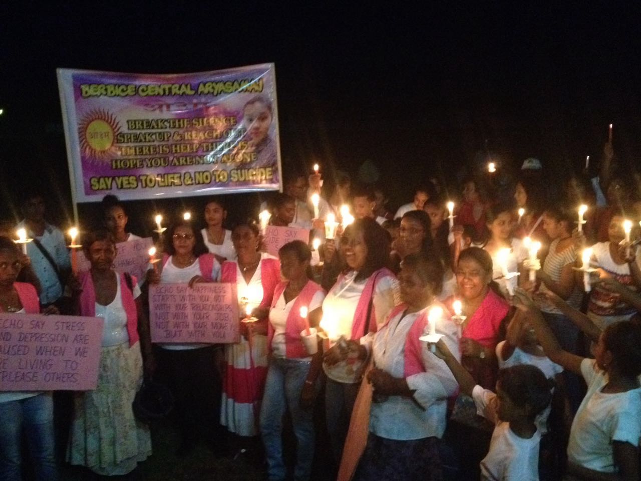 Several persons join Candlelight Vigils to observe World Suicide Prevention Day