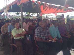 A section of the crowd at Friday's ceremony