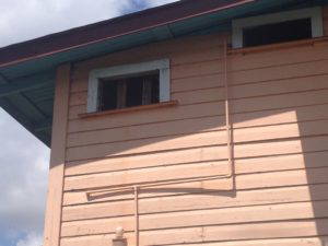 The window through which the man allegedly entered