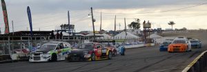 Group Four cars at the club house turn