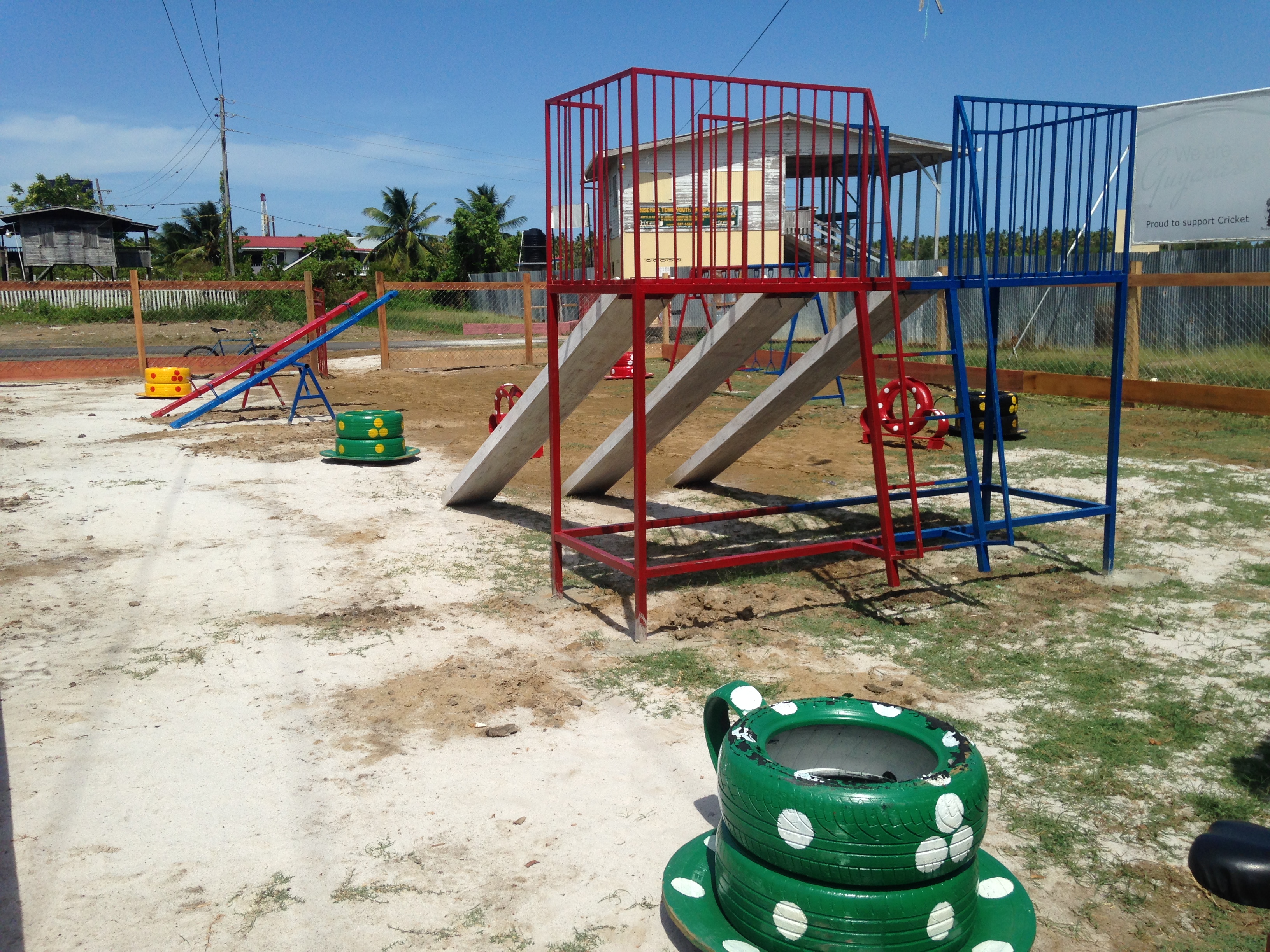 Hugh Desmond Hoyte Recreational Park under construction