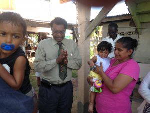 Minister Ramjattan (centre) and family members