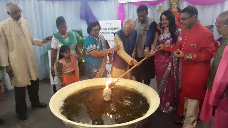President of the Guyana Hindu Dharmic Sabha Chief Guest & feature speaker at Diwali Nagar 2016  in Trinidad & Tobago