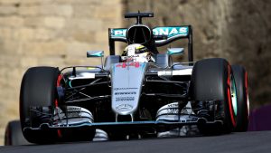 BAKU, AZERBAIJAN - JUNE 18: Lewis Hamilton of Great Britain driving the (44) Mercedes AMG Petronas F1 Team Mercedes F1 WO7 Mercedes PU106C Hybrid turbo on track during qualifying for the European Formula One Grand Prix at Baku City Circuit on June 18, 2016 in Baku, Azerbaijan. (Photo by Mark Thompson/Getty Images)