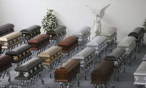 United for one last time, these are the coffins containing the remains of Brazilian footballers killed in the devastating Colombia air crash (Daily Mail)