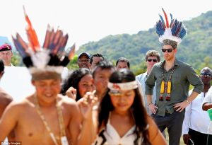 During the tour, elders from the village of Surama welcomed the Prince to their community and he was given a traditional welcome to the village