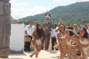 Indigenous women put on a dance for HRH 