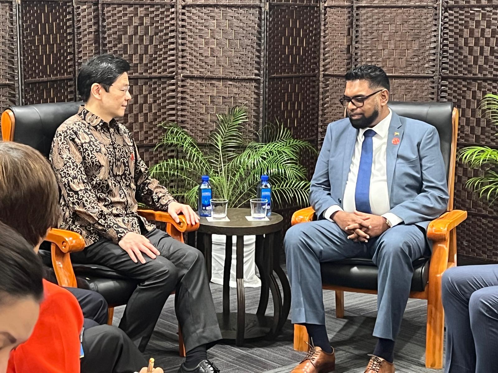 Guyana, Singapore agree to strengthen partnership during high-level talks in Samoa