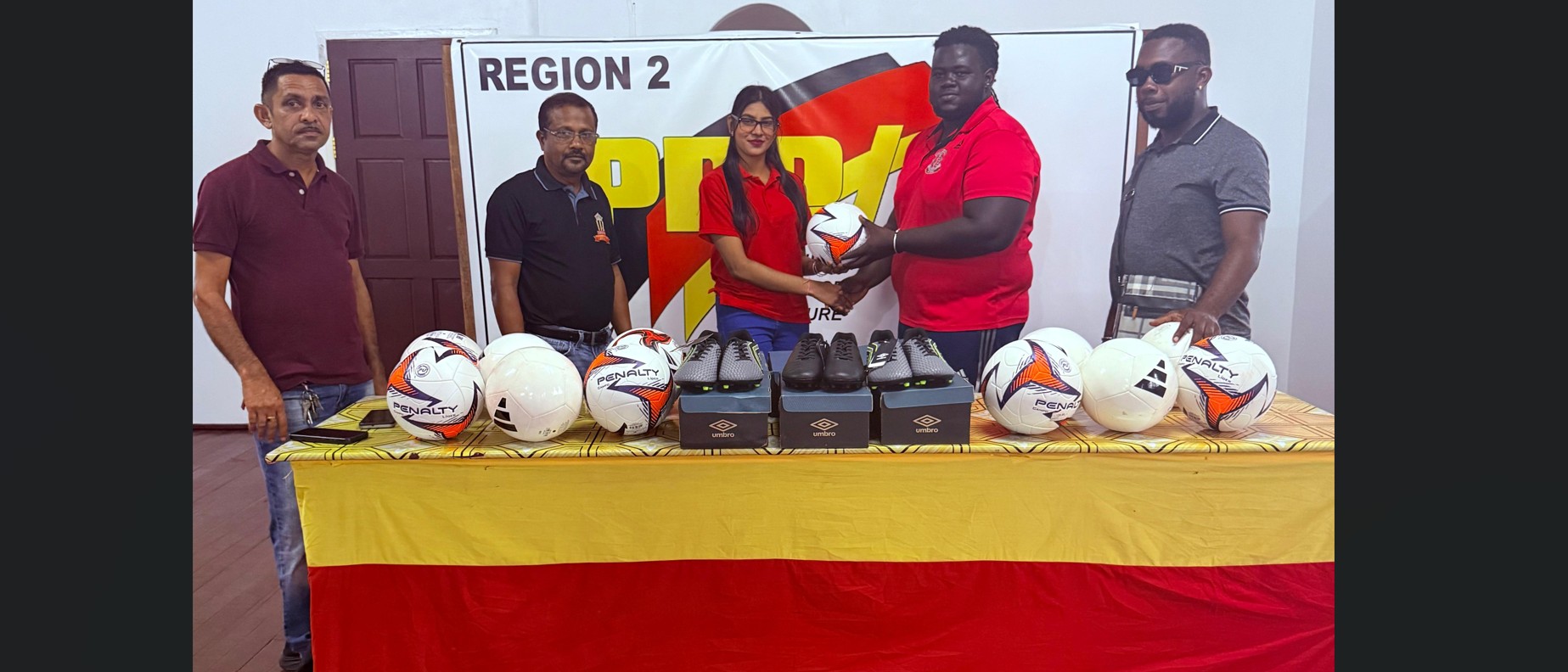 One Guyana Hope Festival gets boost with football donation