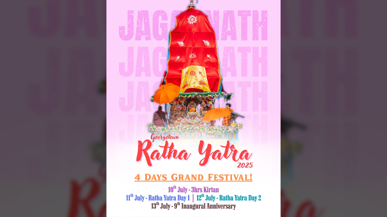 Hare Krishna presents Ratha Yatra 2025 – Festival of the Chariot