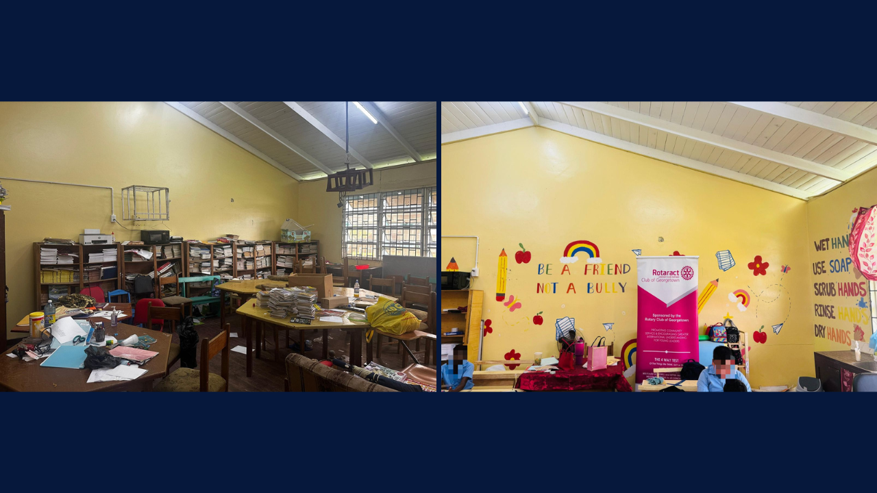 Rotaract Club of Georgetown rehabilitates Bel Air Primary School classroom