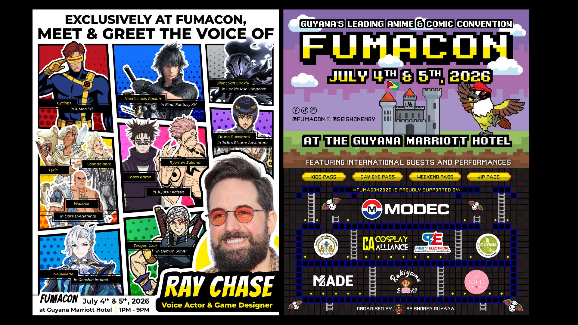 FumaCon 2026 Brings Global Anime and Video Game Star Ray Chase to Guyana for the First Time
