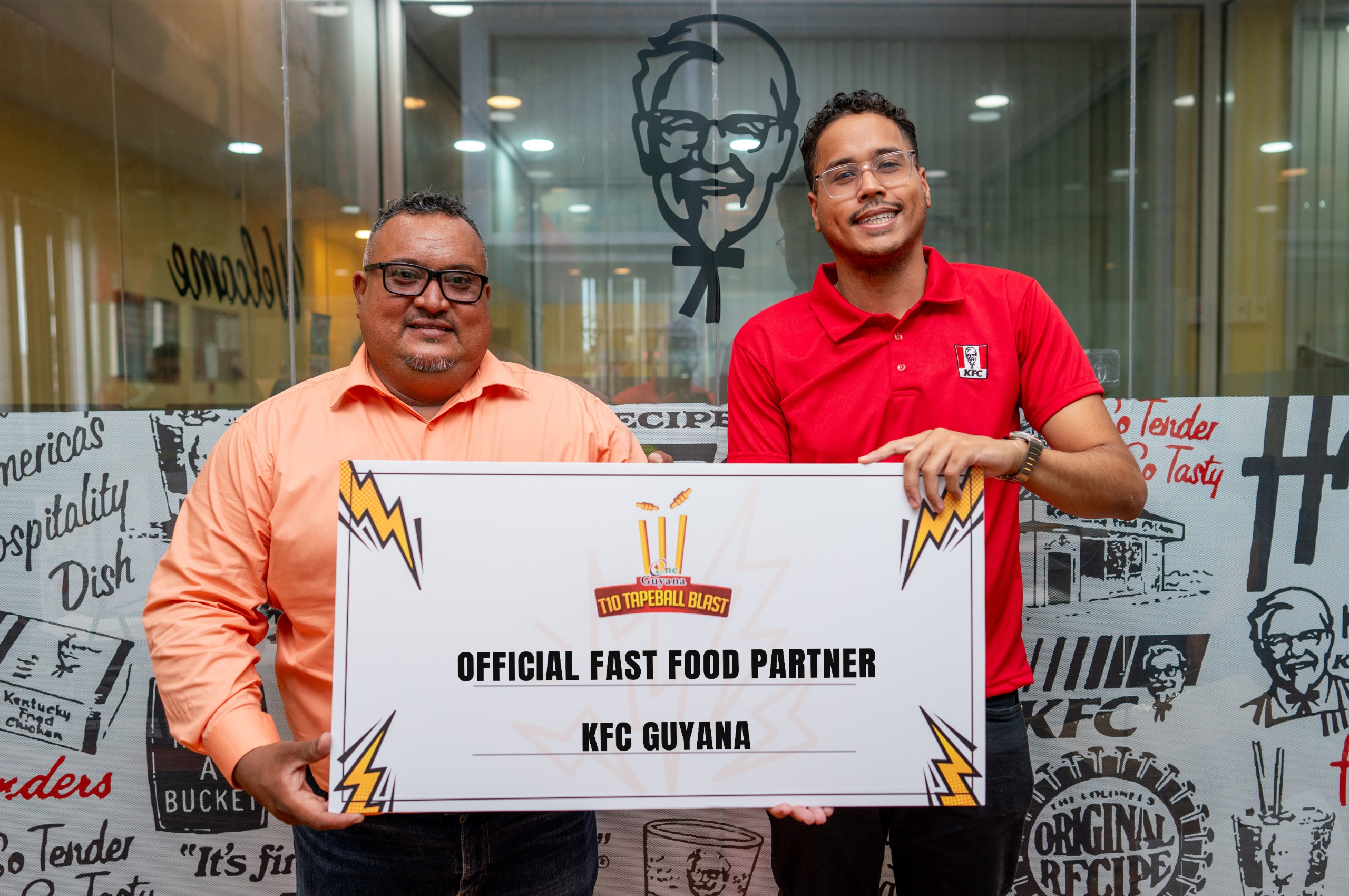 KFC Guyana back as official Fast Food partner for One Guyana T10 Tapeball Blast
