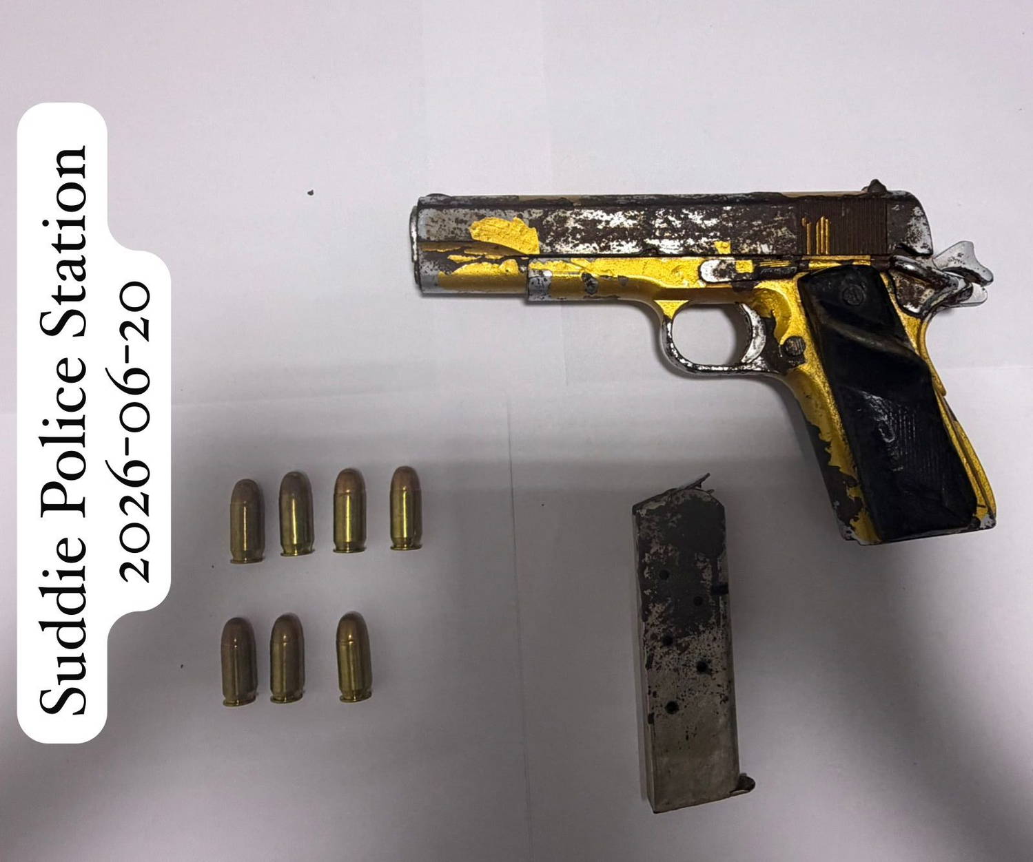 One arrested for unlicensed firearm, ammunition